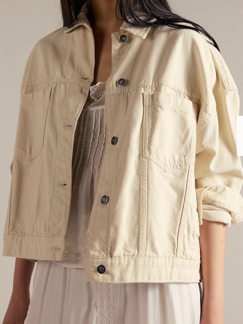 We The Free Opal Swing Denim Jacket Size Medium